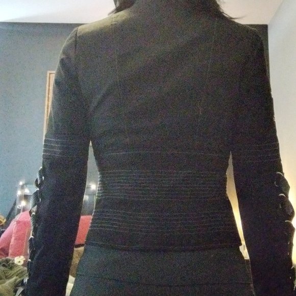 RK Goth Punk Short Fitted Jacket - Picture 3 of 6